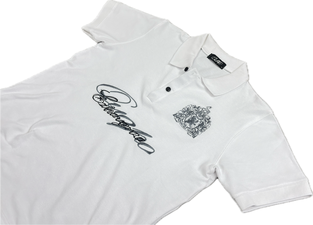 signature polo - white