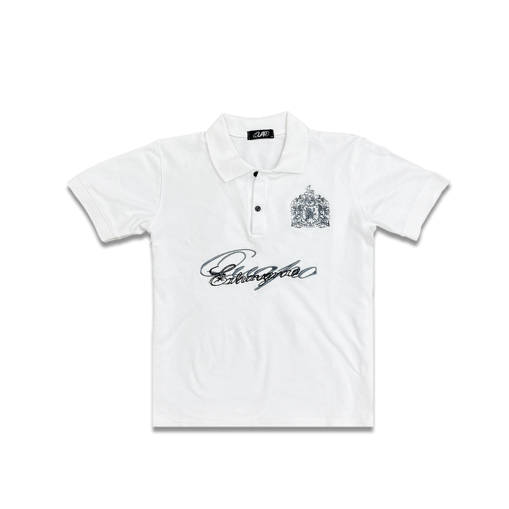 signature polo - white