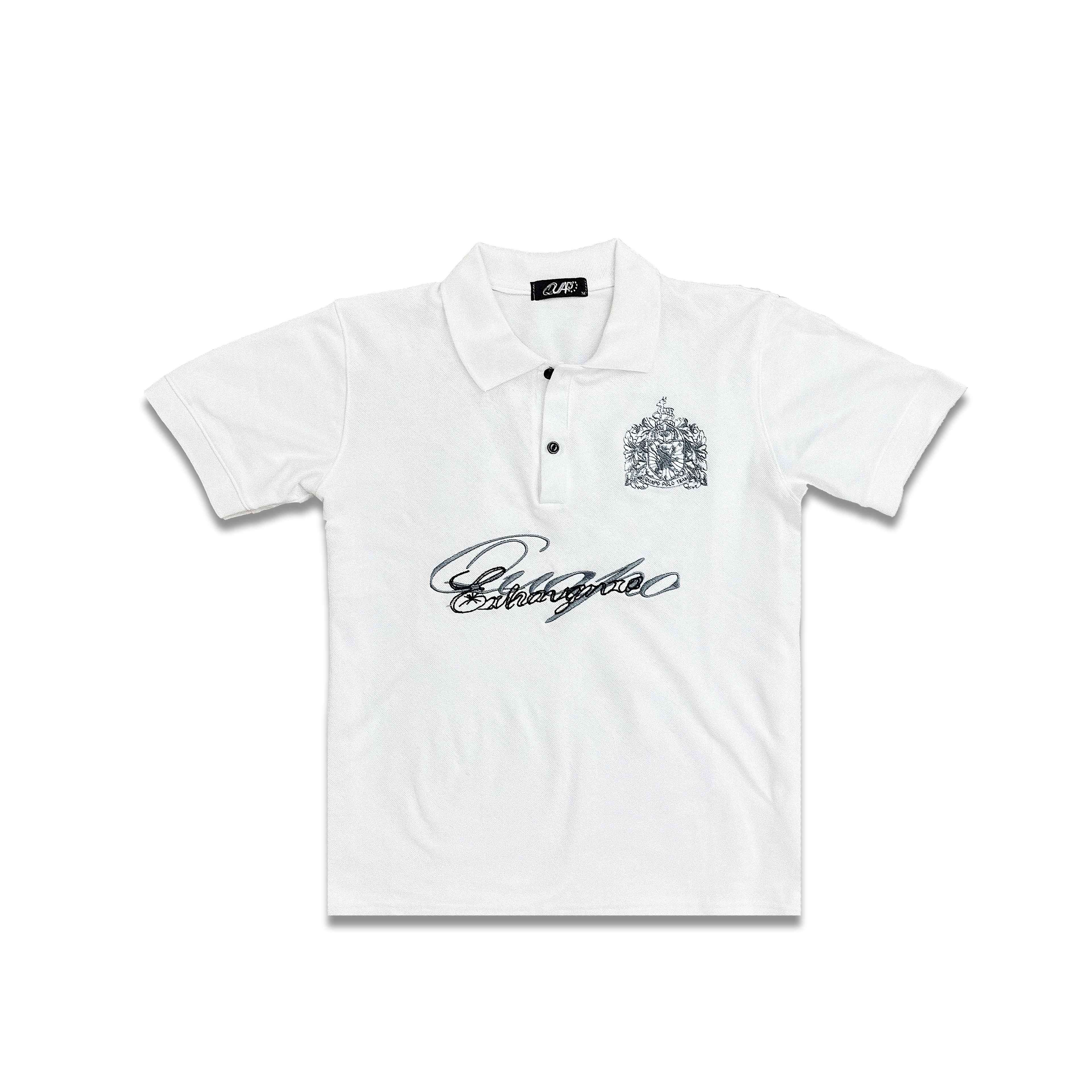 signature polo - white