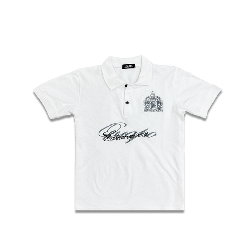signature polo - white